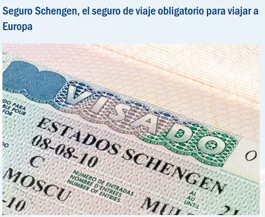 Seguro Schengen online