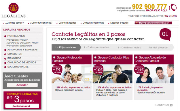 Contratar seguro legal online