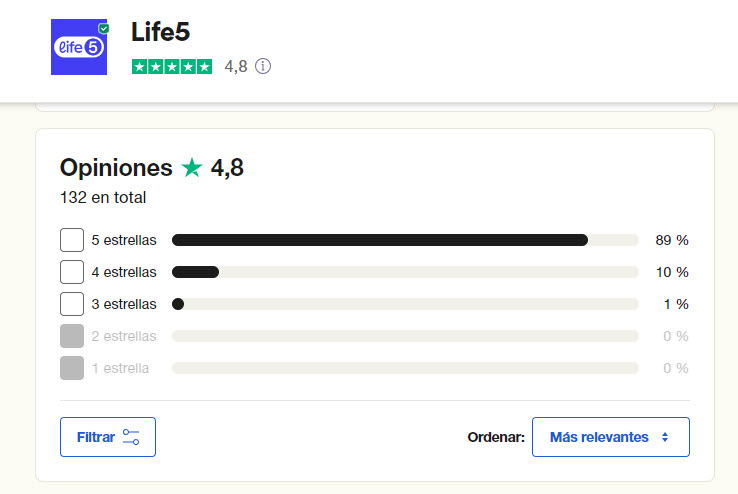 Life5 reseñas